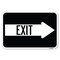 Signmission Exit With Right Arrow Heavy-Gauge Aluminum Sign, 12" H, 18" L, A-1218-24606 A-1218-24606 - alternate 1
